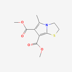 DIMETHYL 5-METHYL-2,3-DIHYDROPYRROLO[2,1-B]THIAZOLE-6,7-DICARBOXYLATE structure, CAS 114199-26-7