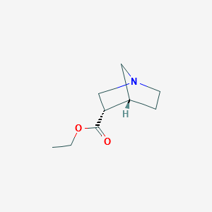 ENDO-1-AZABICYCLO[2.2.1]HEPTANE-3-CARBOXYLIC ACID, ETHYL ESTER structure, CAS 133366-43-5