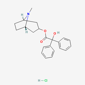 ENDO-8-METHYL-8-AZABICYCLO[3.2.1]OCTAN-3-YL 2-HYDROXY-2,2-DIPHENYLACETATE HYDROCHLORIDE structure, CAS 1674-94-8