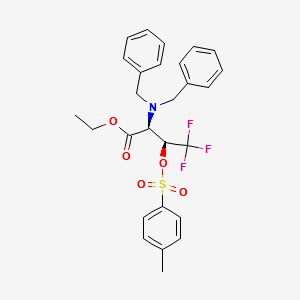 ETHYL (2S,3S)-2-(DIBENZYLAMINO)-4,4,4-TRIFLUORO-3-(TOSYLOXY)BUTANOATE structure, CAS 1126530-80-0