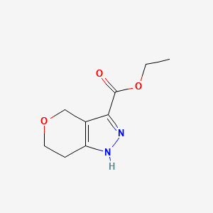 ETHYL 1,4,6,7-TETRAHYDROPYRANO[4,3-C]PYRAZOLE-3-CARBOXYLATE structure, CAS 518990-21-1