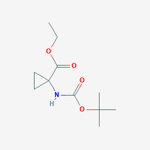 ETHYL 1-((TERT-BUTOXYCARBONYL)AMINO)CYCLOPROPANECARBOXYLATE structure, CAS 107259-05-2