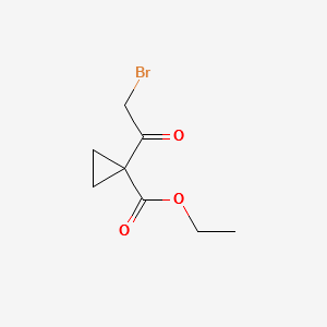 ETHYL 1-(2-BROMOACETYL)CYCLOPROPANECARBOXYLATE structure, CAS 129306-05-4