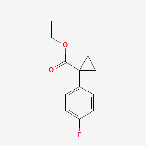 ETHYL 1-(4-FLUOROPHENYL)CYCLOPROPANECARBOXYLATE structure, CAS 1261956-33-5