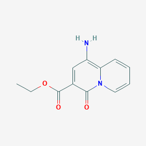 ETHYL 1-AMINO-4-OXO-4H-QUINOLIZINE-3-CARBOXYLATE structure, CAS 403500-03-8