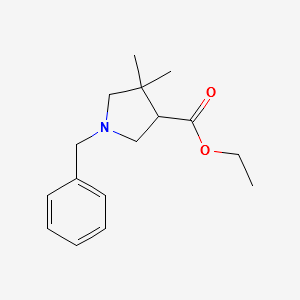 ETHYL 1-BENZYL-4,4-DIMETHYLPYRROLIDINE-3-CARBOXYLATE structure, CAS 261896-28-0