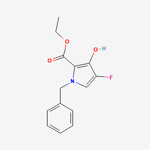 ETHYL 1-BENZYL-4-FLUORO-3-HYDROXY-1H-PYRROLE-2-CARBOXYLATE structure, CAS 1357479-14-1