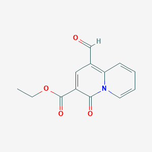 ETHYL 1-FORMYL-4-OXO-4H-QUINOLIZINE-3-CARBOXYLATE structure, CAS 337909-10-1