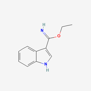 ETHYL 1H-INDOLE-3-CARBIMIDATE structure, CAS 19747-79-6