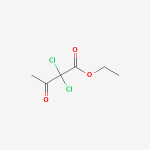 ETHYL 2,2-DICHLORO-3-OXOBUTANOATE structure, CAS 6134-66-3