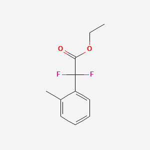 ETHYL 2,2-DIFLUORO-2-(O-TOLYL)ACETATE structure, CAS 698378-71-1