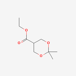 ETHYL 2,2-DIMETHYL-1,3-DIOXANE-5-CARBOXYLATE structure, CAS 82962-54-7