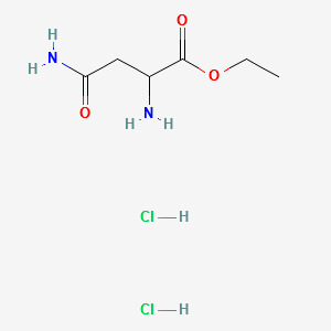 ETHYL 2,4-DIAMINO-4-OXOBUTANOATE DIHYDROCHLORIDE structure, CAS 175414-76-3