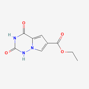 ETHYL 2,4-DIOXO-1,2,3,4-TETRAHYDROPYRROLO[2,1-F][1,2,4]TRIAZINE-6-CARBOXYLATE structure, CAS 1245648-09-2