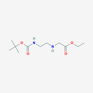 ETHYL 2-((2-((TERT-BUTOXYCARBONYL)AMINO)ETHYL)AMINO)ACETATE structure, CAS 72648-80-7
