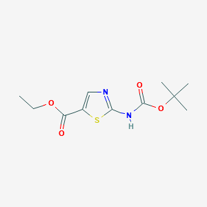 ETHYL 2-((TERT-BUTOXYCARBONYL)AMINO)THIAZOLE-5-CARBOXYLATE structure, CAS 302964-01-8