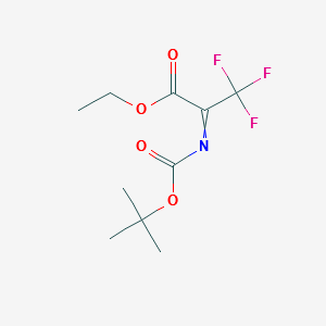 ETHYL 2-((TERT-BUTOXYCARBONYL)IMINO)-3,3,3-TRIFLUOROPROPANOATE structure, CAS 126535-90-8