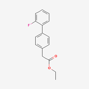 ETHYL 2-(2'-FLUORO-[1,1'-BIPHENYL]-4-YL)ACETATE structure, CAS 5002-30-2