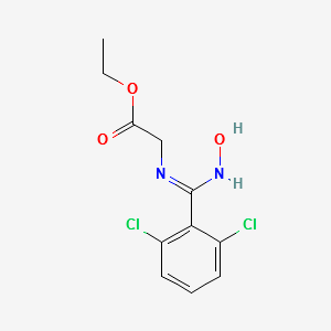 ETHYL 2-(2,6-DICHLORO-N'-HYDROXYBENZIMIDAMIDO)ACETATE structure, CAS 175204-50-9