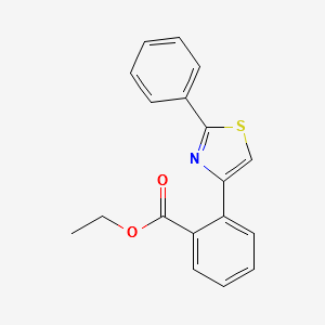 ETHYL 2-(2-PHENYLTHIAZOL-4-YL)BENZOATE structure, CAS 65349-17-9