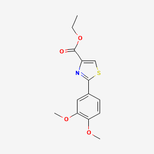 ETHYL 2-(3,4-DIMETHOXYPHENYL)THIAZOLE-4-CARBOXYLATE structure, CAS 338982-18-6