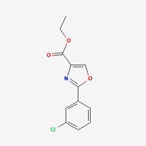 ETHYL 2-(3-CHLOROPHENYL)OXAZOLE-4-CARBOXYLATE structure, CAS 132089-43-1