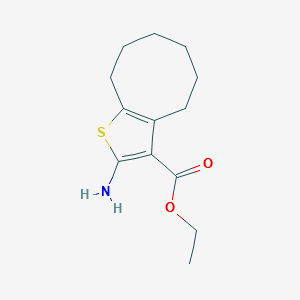 ETHYL 2-AMINO-4,5,6,7,8,9-HEXAHYDROCYCLOOCTA[B]THIOPHENE-3-CARBOXYLATE structure, CAS 40106-16-9