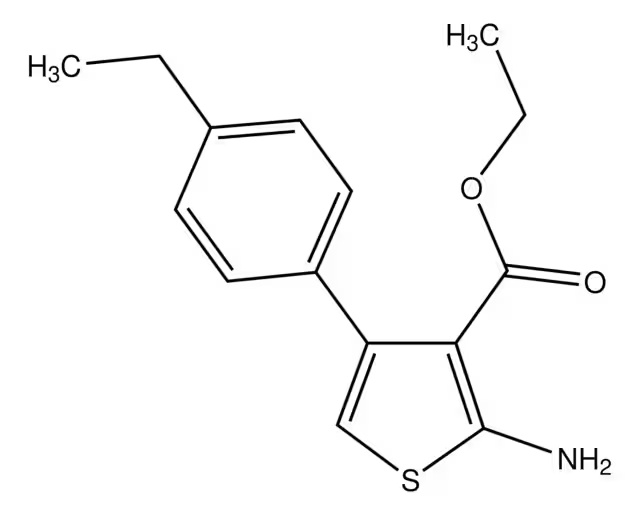 ETHYL 2-AMINO-4-(4-ETHYLPHENYL)THIOPHENE-3-CARBOXYLATE structure, CAS 350989-99-0