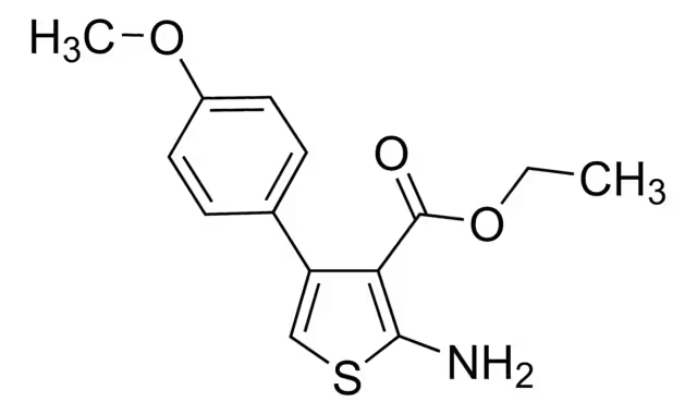 ETHYL 2-AMINO-4-(4-METHOXYPHENYL)THIOPHENE-3-CARBOXYLATE structure, CAS 15854-11-2