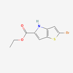 ETHYL 2-BROMO-4H-THIENO[3,2-B]PYRROLE-5-CARBOXYLATE structure, CAS 238749-50-3