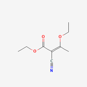 ETHYL 2-CYANO-3-ETHOXYBUT-2-ENOATE structure, CAS 64046-50-0