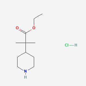 ETHYL 2-METHYL-2-(PIPERIDIN-4-YL)PROPANOATE structure, CAS 243836-26-2