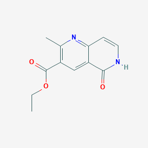 ETHYL 2-METHYL-5-OXO-5,6-DIHYDRO[1,6]NAPHTHYRIDINE-3-CARBOXYLATE structure, CAS 80812-55-1