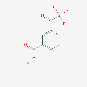 ETHYL 3-(2,2,2-TRIFLUOROACETYL)BENZOATE structure, CAS 898787-11-6