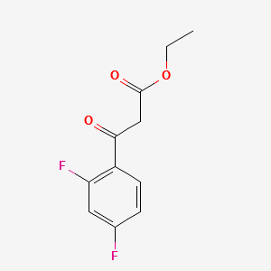 ETHYL 3-(2,4-DIFLUOROPHENYL)-3-OXOPROPANOATE structure, CAS 58101-23-8