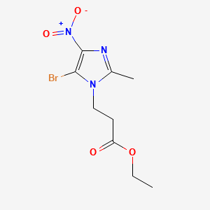 ETHYL 3-(5-BROMO-2-METHYL-4-NITRO-1H-IMIDAZOL-1-YL)PROPANOATE structure, CAS 139975-80-7