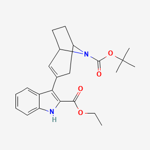 ETHYL 3-(8-BOC-8-AZA-BICYCLO[3.2.1]OCT-2-EN-3-YL)-1H-INDOLE-2-CARBOXYLATE structure, CAS 900503-43-7