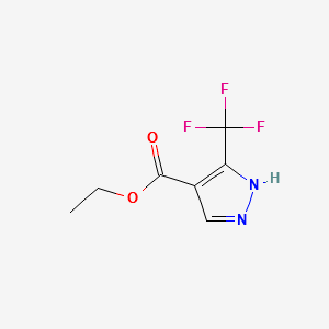 ETHYL 3-(TRIFLUOROMETHYL)PYRAZOLE-4-CARBOXYLATE structure, CAS 155377-19-8