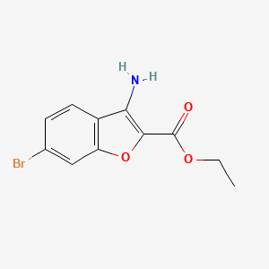 ETHYL 3-AMINO-6-BROMOBENZOFURAN-2-CARBOXYLATE structure, CAS 887250-14-8