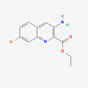 ETHYL 3-AMINO-7-BROMOQUINOLINE-2-CARBOXYLATE structure, CAS 1260807-99-5