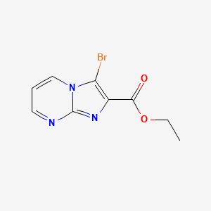 ETHYL 3-BROMOIMIDAZO[1,2-A]PYRIMIDINE-2-CARBOXYLATE structure, CAS 134044-63-6