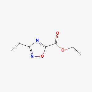 ETHYL 3-ETHYL-1,2,4-OXADIAZOLE-5-CARBOXYLATE structure, CAS 139443-40-6
