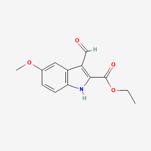 ETHYL 3-FORMYL-5-METHOXY-1H-INDOLE-2-CARBOXYLATE structure, CAS 36820-78-7