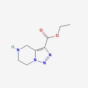ETHYL 4,5,6,7-TETRAHYDRO-[1,2,3]TRIAZOLO[1,5-A]PYRAZINE-3-CARBOXYLATE structure, CAS 1330763-87-5