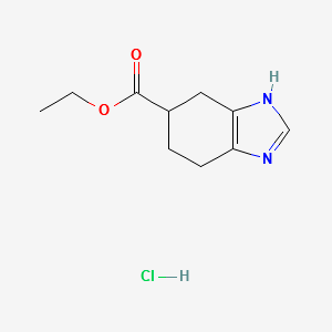 ETHYL 4,5,6,7-TETRAHYDRO-1H-BENZO[D]IMIDAZOLE-6-CARBOXYLATE HYDROCHLORIDE structure, CAS 167545-99-5