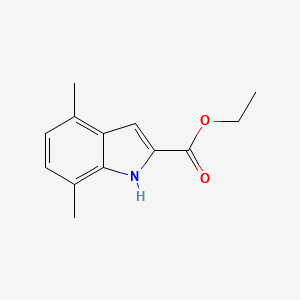 ETHYL 4,7-DIMETHYL-1H-INDOLE-2-CARBOXYLATE structure, CAS 59549-48-3