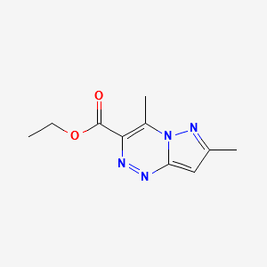 ETHYL 4,7-DIMETHYLPYRAZOLO[5,1-C][1,2,4]TRIAZINE-3-CARBOXYLATE structure, CAS 175137-48-1