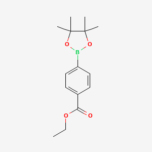 ETHYL 4-(4,4,5,5-TETRAMETHYL-1,3,2-DIOXABOROLAN-2-YL)BENZOATE structure, CAS 195062-62-5