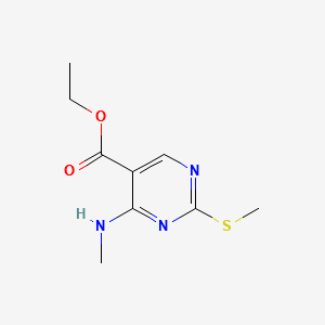 ETHYL 4-(METHYLAMINO)-2-(METHYLSULFANYL)-5-PYRIMIDINECARBOXYLATE structure, CAS 76360-82-2