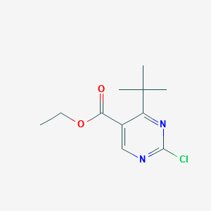 ETHYL 4-(TERT-BUTYL)-2-CHLOROPYRIMIDINE-5-CARBOXYLATE structure, CAS 863323-33-5